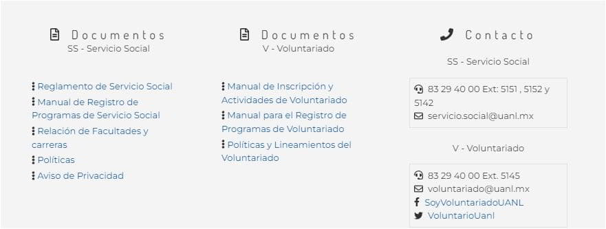 INFORMACION SERVICIO SOCIAL UANL