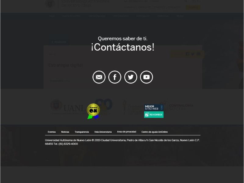 Vias contacto UANL